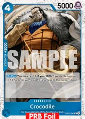 Crocodile (PRB02 OP07-040) One Piece Card The Best Vol.2