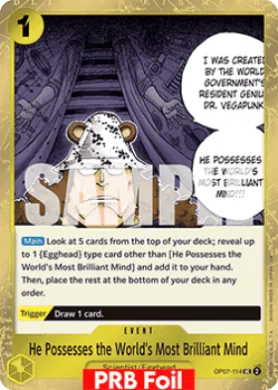 He Possesses the World's Most Brilliant Mind (PRB02 OP07-114) One Piece Card The Best Vol.2