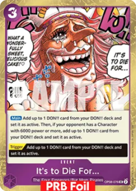It's to Die For... (PRB02 OP08-076) One Piece Card The Best Vol.2
