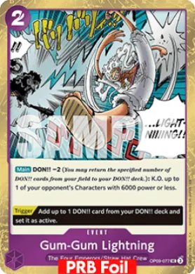 Gum-Gum Lightning (PRB02 OP09-077) One Piece Card The Best Vol.2