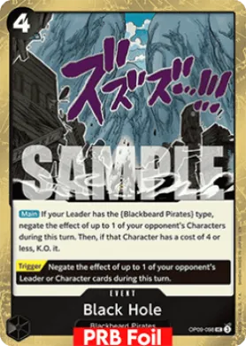 Black Hole (PRB02 OP09-098) One Piece Card The Best Vol.2
