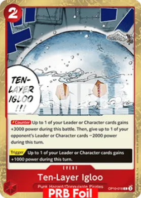 Ten-Layer Igloo (PRB02 OP10-018) One Piece Card The Best Vol.2