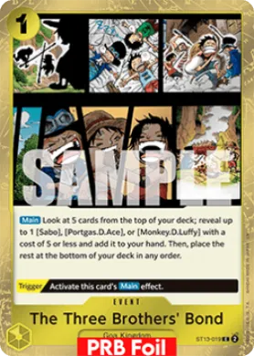 The Three Brothers' Bond (PRB02 ST13-019) One Piece Card The Best Vol.2