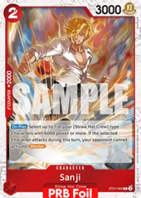 Sanji (PRB02 ST21-003) One Piece Card The Best Vol.2