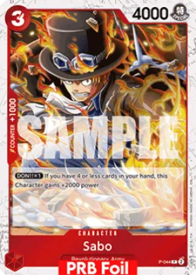 Sabo (PRB02 P-044) One Piece Card The Best Vol.2