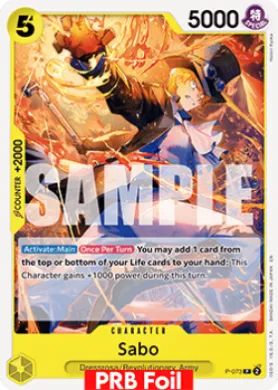 Sabo (PRB02 P-073) One Piece Card The Best Vol.2