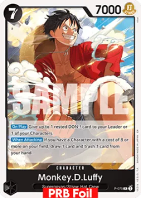 Monkey.D.Luffy (PRB02 P-075) One Piece Card The Best Vol.2