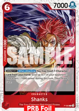 Shanks (PRB02 P-083) One Piece Card The Best Vol.2