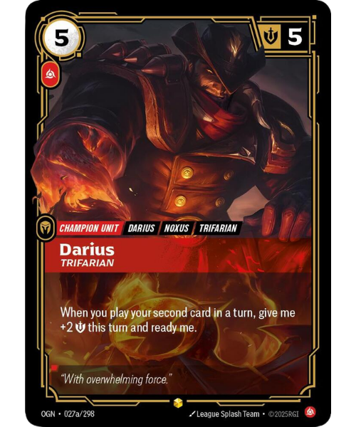 Darius, Trifarian – V.2 - Showcase