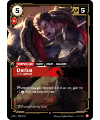 Darius, Trifarian ( OGN-027/298) Origins Main Set
