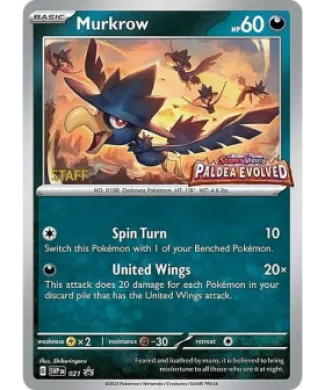 Murkrow (PR-SV SVP 021) SV Black Star Promos