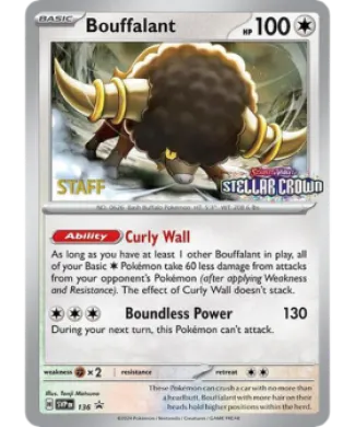 Bouffalant (PR-SV SVP 136) SV Black Star Promos