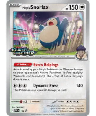 Hop's Snorlax (PR-SV SVP 184) SV Black Star Promos