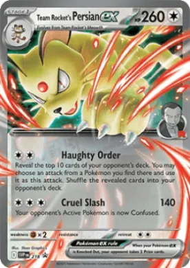 Team Rocket's Persian ex (PR-SV SVP 218) SV Black Star Promos