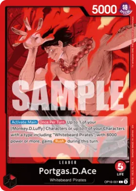 Portgas.D.Ace (OP-16 OP16-001) The Time of Battle