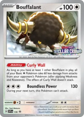 Bouffalant (PR-SV SVP 136) SV Black Star Promos