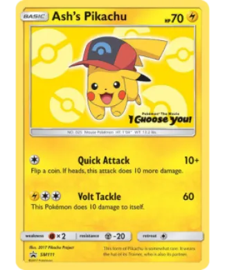 Ash's Pikachu (PR-SM SM111) SM Black Star Promos