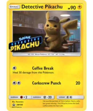 Detective Pikachu (PR-SM SM190) SM Black Star Promos