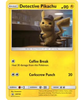 Detective Pikachu (PR-SM SM190) SM Black Star Promos