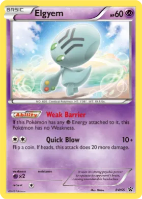 Elgyem (PR-BLW BW55) BW Black Star Promos