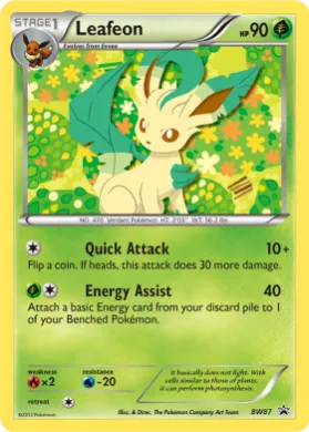 Leafeon (PR-BLW BW87) BW Black Star Promos