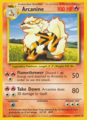 Arcanine (BS BS 23) Base Set