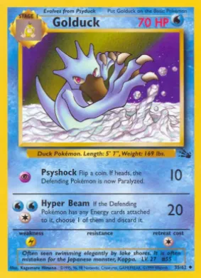 Golduck (FO 35) Fossil