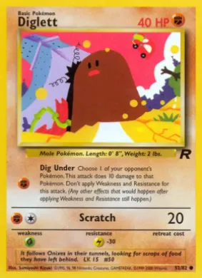 Diglett (TR 52) Team Rocket