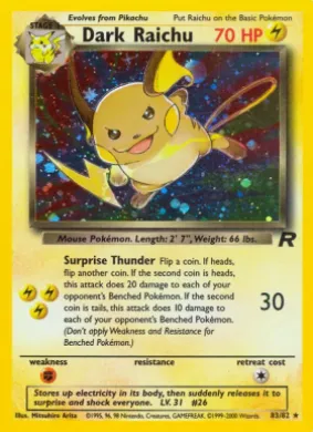 Dark Raichu (TR 83) Team Rocket