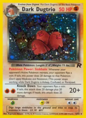 Dark Dugtrio (TR 6) Team Rocket