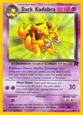Dark Kadabra (TR 39) Team Rocket