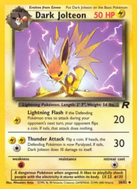 Dark Jolteon (TR 38) Team Rocket