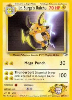 Lt. Surge's Raichu (GH 28) Gym Heroes