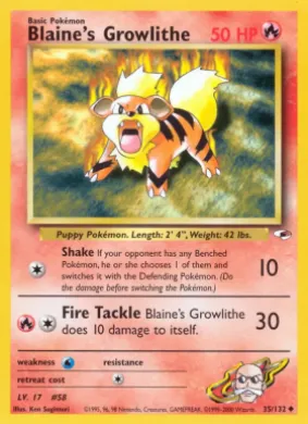 Blaine's Growlithe (GH 35) Gym Heroes