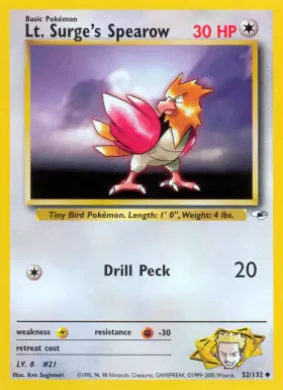 Lt. Surge's Spearow (GH 52) Gym Heroes