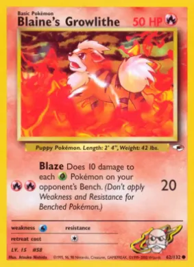 Blaine's Growlithe (GH 62) Gym Heroes
