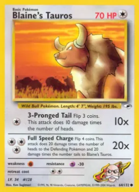 Blaine's Tauros (GH 64) Gym Heroes