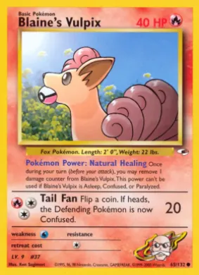 Blaine's Vulpix (GH 65) Gym Heroes