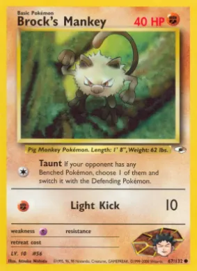 Brock's Mankey (GH 67) Gym Heroes