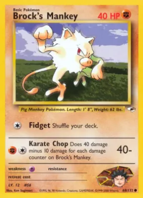 Brock's Mankey (GH 68) Gym Heroes
