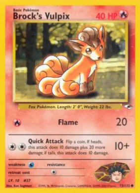 Brock's Vulpix (GH 73) Gym Heroes