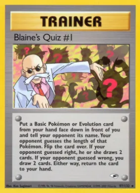 Blaine's Quiz #1 (GH 97) Gym Heroes