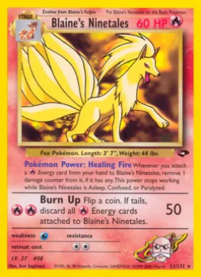 Blaine's Ninetales (GC 21) Gym Challenge