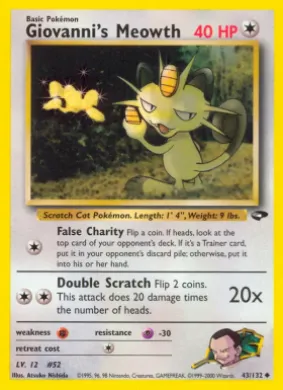 Giovanni's Meowth (GC 43) Gym Challenge