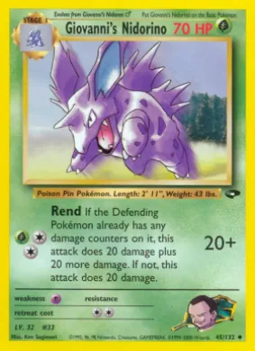 Giovanni's Nidorino (GC 45) Gym Challenge