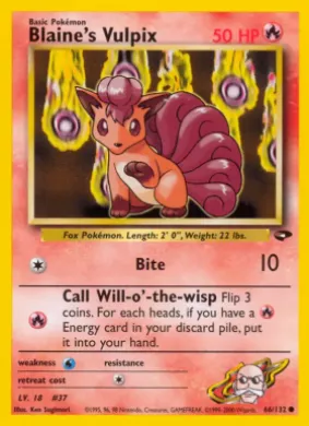 Blaine's Vulpix (GC 66) Gym Challenge