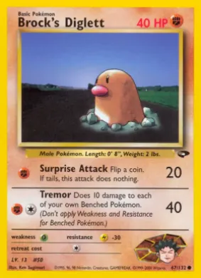 Brock's Diglett (GC 67) Gym Challenge