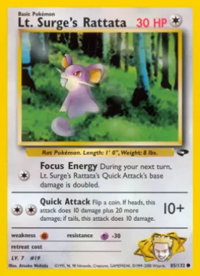 Lt. Surge's Rattata (GC 85) Gym Challenge