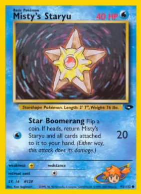 Misty's Staryu (GC 92) Gym Challenge