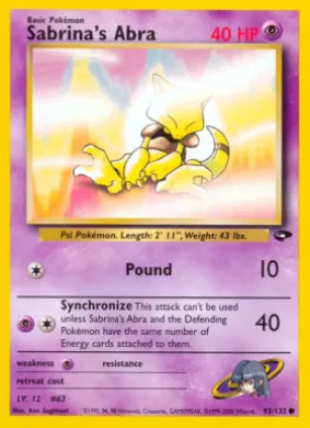 Sabrina's Abra (GC 93) Gym Challenge